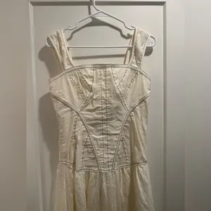 By Anthropologie Sleeveless Square-Neck Twofer Midi‎ Dress Size MP thumbnail 4