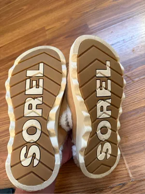 Sorel Viibe Cozy Clog in tan suede with a plush shearling lining 6 thumbnail 6