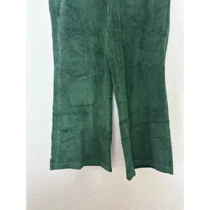 Pact Organic Cotton Corduroy Wide Leg Cropped Pants Size Small Green thumbnail 10
