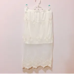 Urban Outfitters White lace sheer skirt thumbnail 4