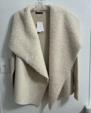 Gaby & Eden Cream Knit Sweater/jacket NWT size S thumbnail 1