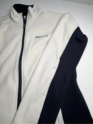 Marmot Polartec Fleece Jacket Women’s M Cream Black Made in Canada thumbnail 8
