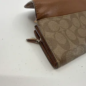 Coach Continental Flap Brown Signature Canvas Wallet thumbnail 8