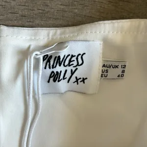 Princess Polly Lillie long sleeve mini dress in white thumbnail 4