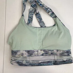 Lululemon 6‎ Sports Bra Pure Practice Blurry Belle Sea Mist Luxtreme Med Support thumbnail 9