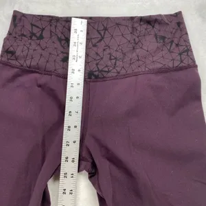 Lululemon‎ Leggings Purple Geometric Print Athletic Yoga Pants Womens Size 6 (S) thumbnail 5