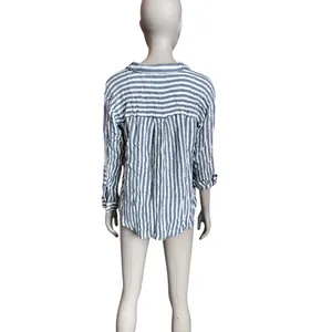 Jane & Delancey Blue and White Button Up Top thumbnail 3