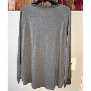 plus size long sleeve merry Christmas sweatshirt thumbnail 2