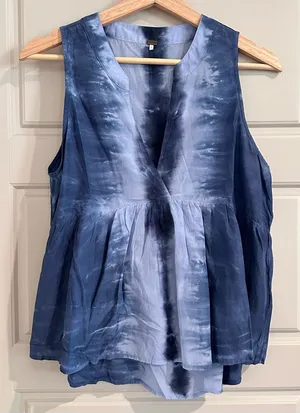 Young Fabulous Broke‎ Blue Tie Dye Tank Size Small thumbnail 1