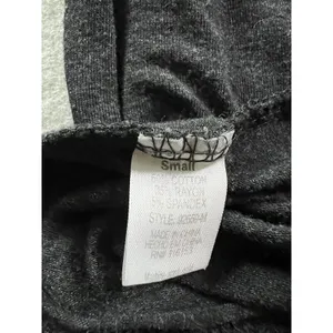 The I Eight Small Womens Ruched‎ Mock Neck Turtleneck Heathered Charcoal Gray thumbnail 5