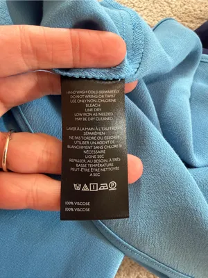 NWT By Anthropologie Blue Colorblock Satin Maxi Slip Skirt Small thumbnail 5