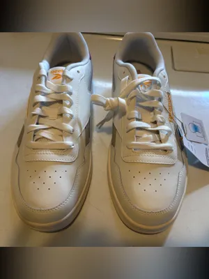 Reebok White Athletic Sneakers with Red and Orange Accents size 11 new thumbnail 9
