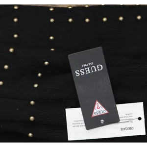 Guess Womens Sleeveless Studded Veronika Bodycon Knit Sweater Dress Jet Black L thumbnail 4
