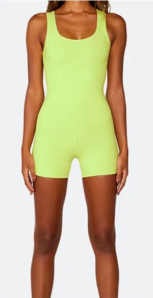 Women’s SET Active Sportbody Shortysuit Highlighter Yellow Size S thumbnail 1
