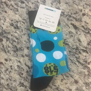 Pickleball 518 Blue and Black Unisex one size fits most Socks thumbnail 2