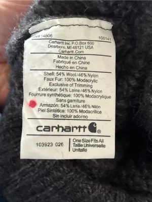 CARHARTT One Size Fits All Wool Gray Knit Cap Hat 103932 thumbnail 3