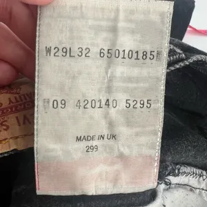 VINTAGE 90’s Levi’s 501’s black‎ distressed sz 29 thumbnail 9