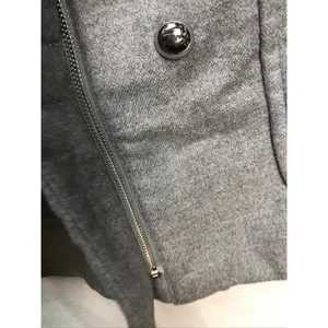 Zara Women‎ Gray Faux Fur Hood Toggle Coat Jacket Size M Classic minimalist thumbnail 6