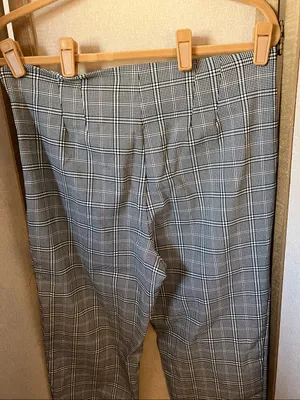 Time and Tru Black & White Plaid Slacks 16 thumbnail 8