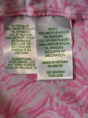 Lilly Pulitzer Luxletic Imara Sleeveless Golf Polo Top Pink Blossom Foxy Llama L thumbnail 5