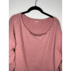 Hollister Scoop Neck Off Shoulder Cropped Sweatshirt Size Medium Pink Mauve Soft thumbnail 2