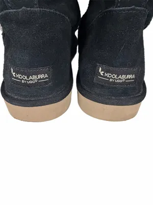 KOOLABURRA by UGG Black Victoria Mini Short Suede Shearling Ankle Boots Size 11 thumbnail 4