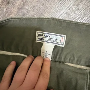 Y2K Old Navy Olive Green Cargo Mini Skirt Size 2 Utility Military‎ thumbnail 3