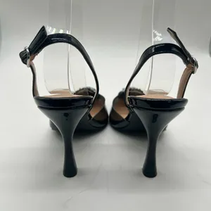 Journee Collection‎ Heels Womens 7 Black Ivyann Vegan Leather Stiletto Pumps NEW thumbnail 5