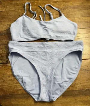 Calia 2pc Tie Back high‎ waisted Bikini size medium Blue thumbnail 1