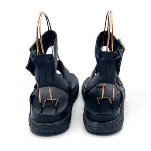 Sorel Roaming T-Strap Buckle Sandals Size 5.5 Black Leather Strappy Rugged Sole thumbnail 8