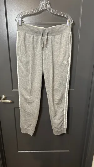 Adidas Gray 3-Stripe Men's Jogger Sweatpants thumbnail 6