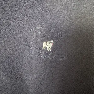 Big Dogs Pullover Fleece V Neck Blue Embroidered Sporty Warm Casual Lounge L thumbnail 4