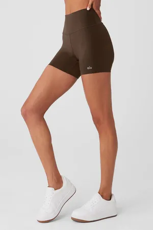 ALO Chocolate 5" Airlift Energy Shorts (S) thumbnail 3