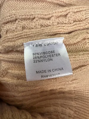 Princess Polly Tan/ Beige cable knit pullover sweater,  Size XS/S thumbnail 5