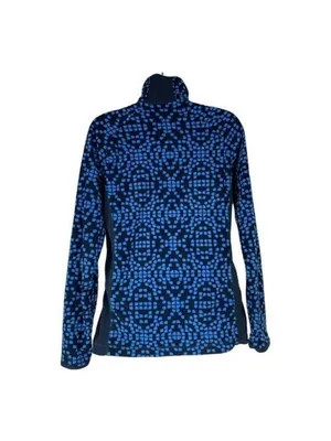 Columbia Sportswear Womens Small Blue Geometric Fleece Pullover Jacket Full Zip thumbnail 10