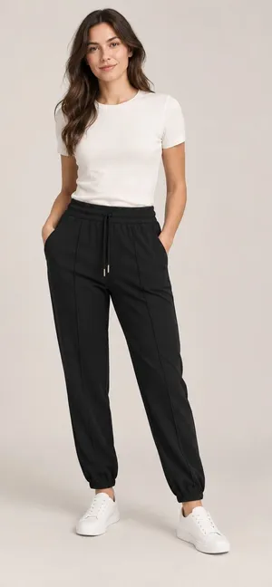 Sage Collective Black Drawstring Joggers Women’s M Size M thumbnail 1