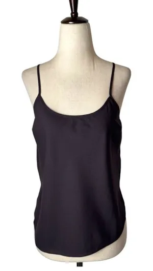 Veronica Beard‎ Tank Top Women XS Brown Silk Flowy Scoop Neck Camisole Luxury thumbnail 1