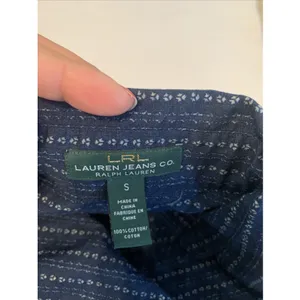 Lauren Ralph Lauren blouse, size S, full button-down, navy blue Cotton thumbnail 3