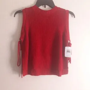 Nordstrom Closet Space Tie Side Slit Knit Sweater Tank Top M v6x thumbnail 4