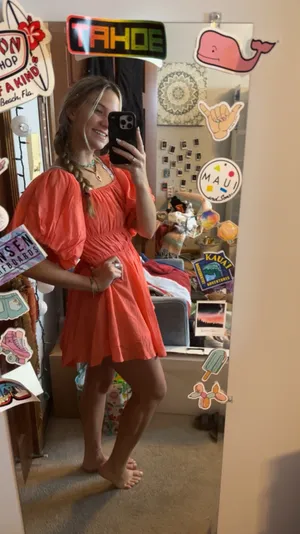 Altar'd State Salmon/Peach flowy dress thumbnail 3