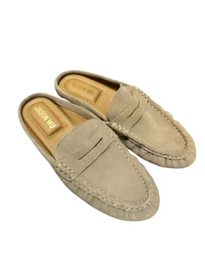 Jason Wu Meeky Suede Leather Backless Slip On Mules Slides Womens Shoes Tan 8 thumbnail 3