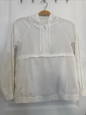 lululemon White Lightweight pack light 1/2 zip pull over workout jacket thumbnail 1