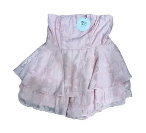 Princess Polly Romper Womens Size 10 Pink Strapless Layered Skirt Floral Feminin thumbnail 1