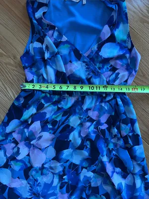 Soft Surroundings Blue Floral Wrap-Style Maxi Dress thumbnail 8