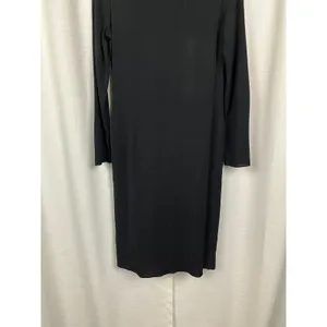 Misook Black Shift Long Sleeve Midi Dress Sz.XS thumbnail 9