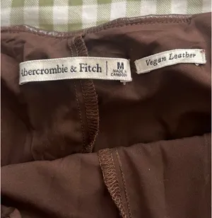 Abercrombie and Fitch Brown Vegan Leather Skort thumbnail 4