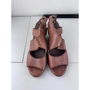 Seal of the Sutro San Francisco Leather‎ Slingback Wedge Sandals Size 7.5 Boho thumbnail 2