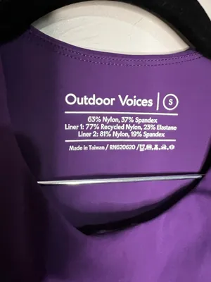 Outdoor Voices Zoom Açaí‎ Purple Shelf Bra Athletic Crop Top thumbnail 3
