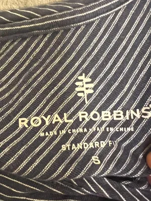 Royal‎ Robbins Striped Long Sleeve Top Size S Blue White Hi Low Hem normcore thumbnail 4