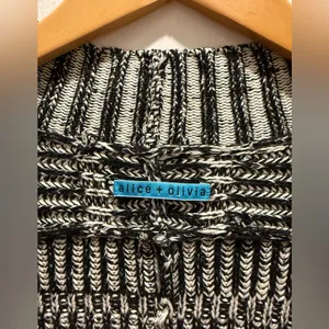 Alice + Olivia Wool Blend Nera Rib Knit Box Cardigan Size S thumbnail 4